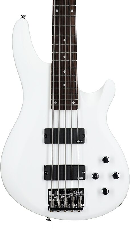 Schecter C-5 Deluxe Electric Bass, Satin White, Body Straight Front