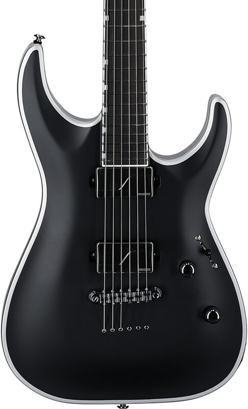 ESP LTD MH-1000NT Bold Binding Electric Guitar, Black Satin, Body Straight Front