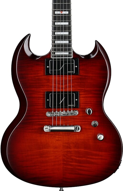 Epiphone SG Prophecy Electric Guitar, Aged Bengal Tiger Burst, Body Straight Front