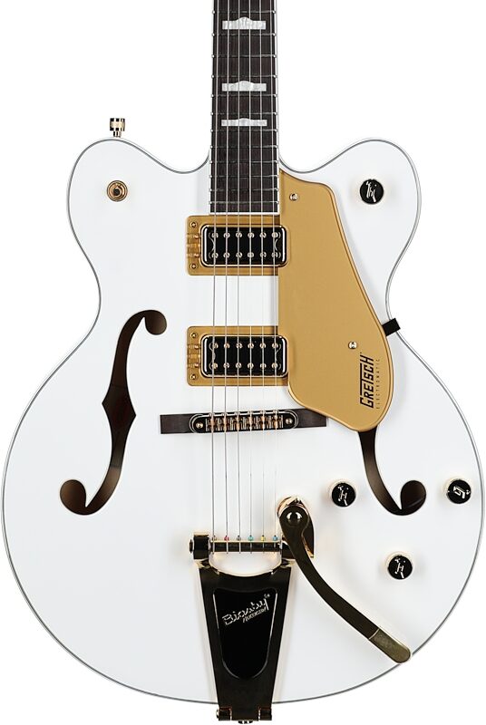 Gretsch G5422TG Electromatic Hollowbody Double Cutaway Electric Guitar, Snow Crest White, Body Straight Front