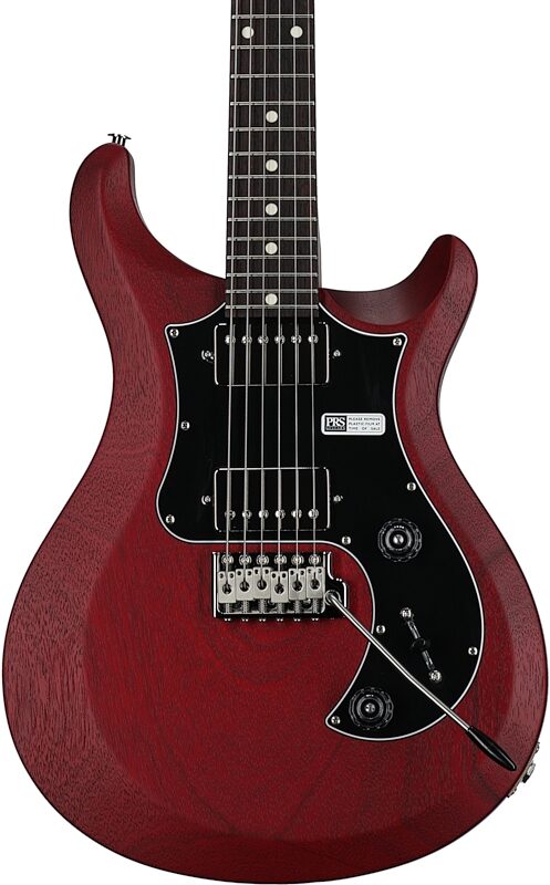 PRS Paul Reed Smith S2 Standard 24 Satin Pattern Thin Electric Guitar (with Gig Bag), Vintage Cherry, Body Straight Front
