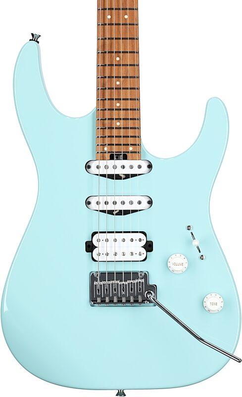 Charvel Rick Graham MJ DK24 Dinky Electric Guitar (with Case), Celeste, Body Straight Front