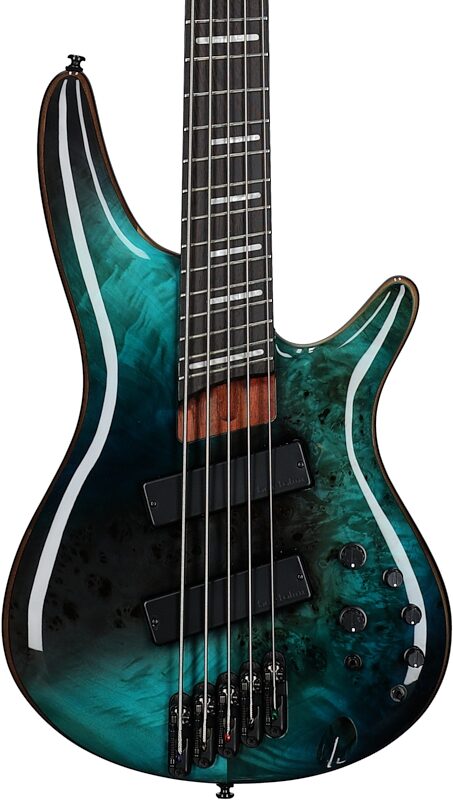 Ibanez SRMS805 Bass Workshop Multi-Scale Electric Bass, 5-String, Tropical Seafloor, Blemished, Body Straight Front
