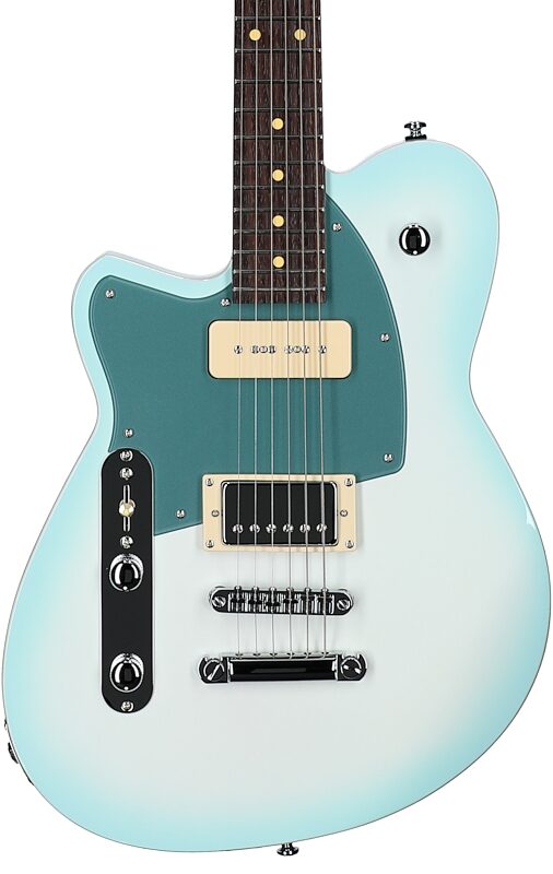 Reverend Double Agent OG Electric Guitar, Left-Handed, Chronic Blue Burst, Body Straight Front