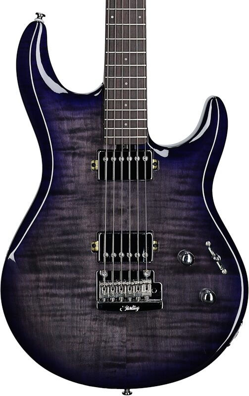 Sterling by Music Man Steve Lukather LK100 Electric Guitar, Blueberry Burst, Body Straight Front