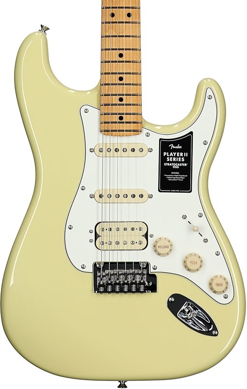 Fender Player II Stratocaster HSS Electric Guitar, with Maple Fingerboard, Hialeah Yellow, USED, Scratch and Dent, Body Straight Front