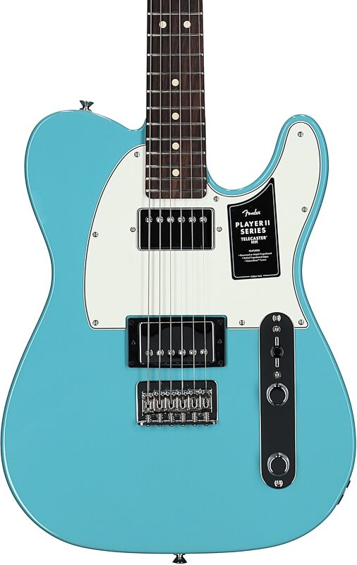 Fender Player II Telecaster HH Electric Guitar, with Rosewood Fingerboard, Aquatone Blue, Body Straight Front