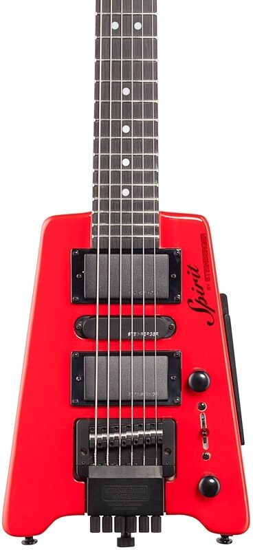 Steinberger Spirit GT Pro Deluxe Electric Guitar (with Bag), Hot Rod Red, Body Straight Front