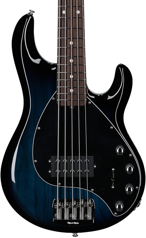 Ernie Ball Music Man StingRay 5 Special Electric Bass, 5-String (with Case), Pacific Blue, Blemished, Body Straight Front