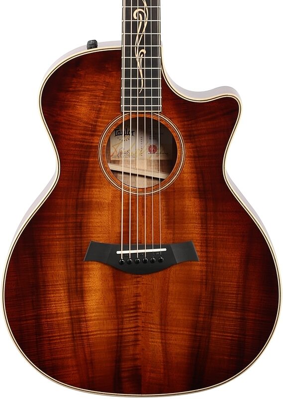 Taylor K24ce Grand Auditorium Acoustic-Electric Guitar (with Case), Shaded Edge Burst, Body Straight Front