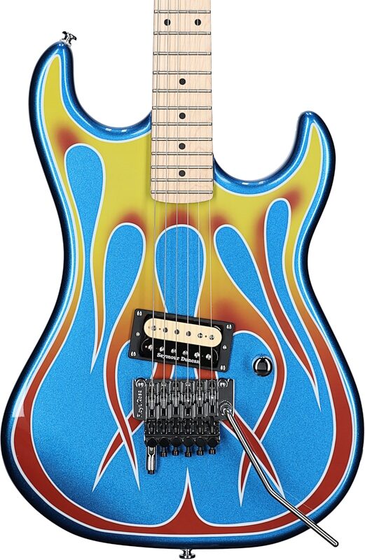 Kramer Baretta Custom Graphics Electric Guitar (with EVH D-Tuna and Gig Bag), Hot Rod, Custom Graphics, Body Straight Front