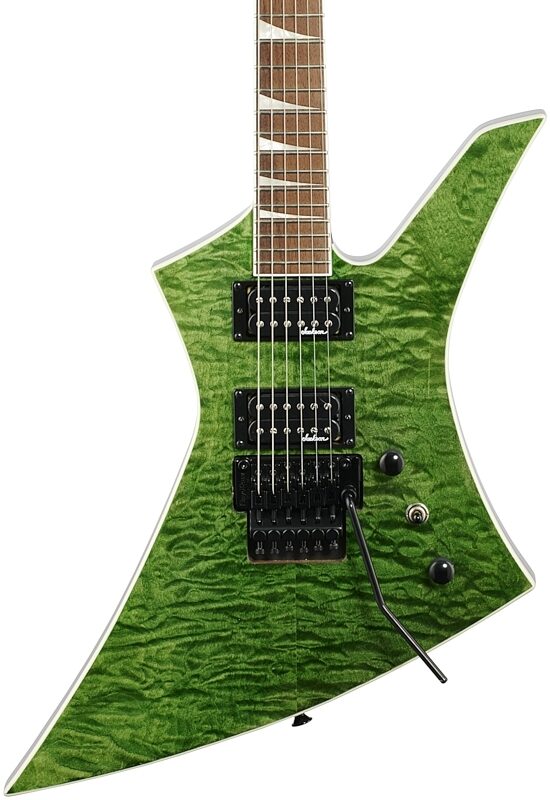 Jackson X Series Kelly KEXQ Electric Guitar, Transparent Green, Laurel Fingerboard, Body Straight Front