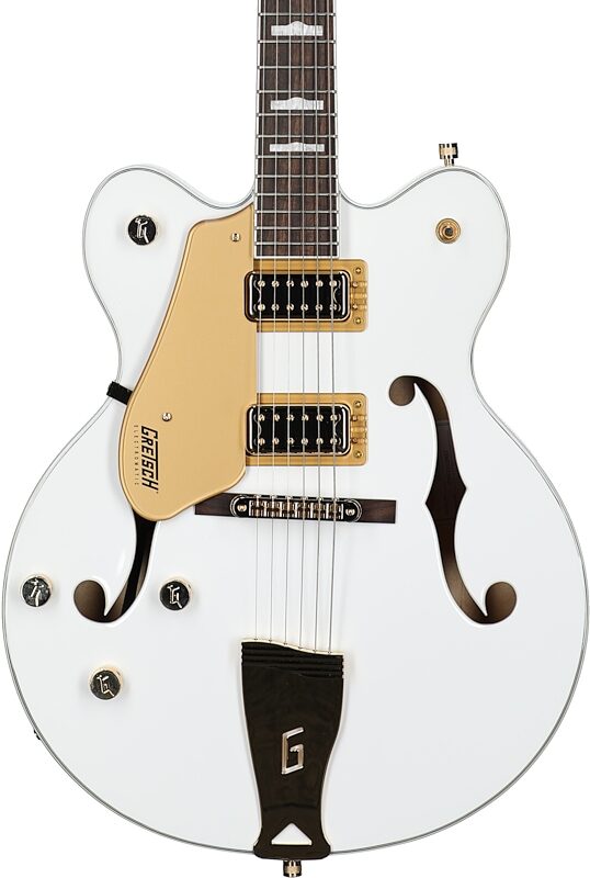 Gretsch G5422GLH Hollowbody Electric Guitar, Left-Handed, Snow Crest White, Body Straight Front