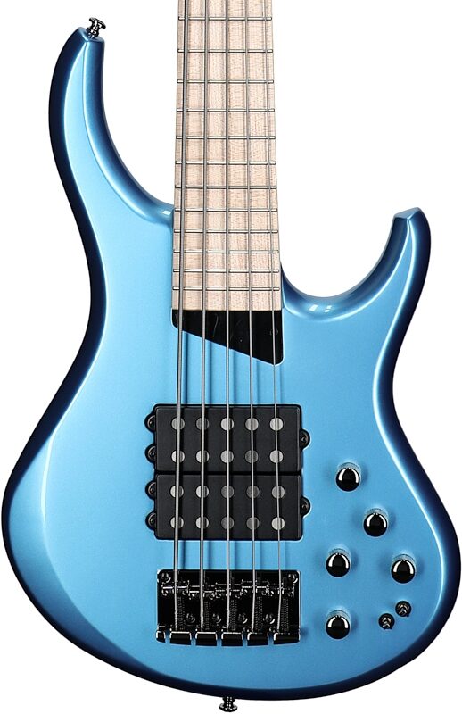 MTD Kingston Super 5 Bass Electric Bass, 5-String (with Maple Fingerboard), Super Blue, Body Straight Front