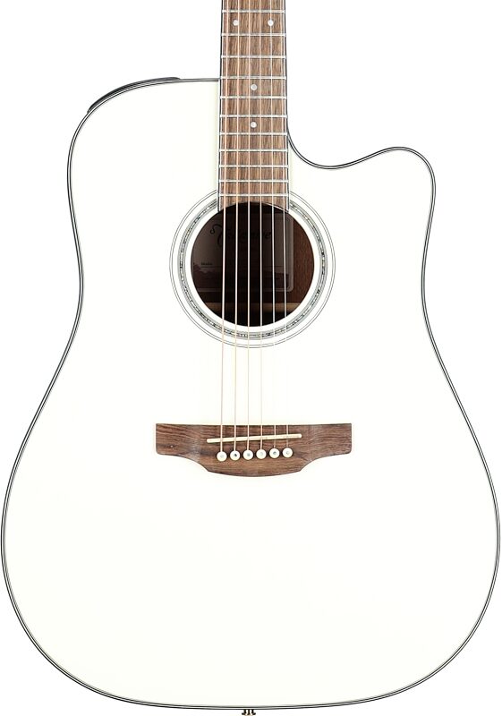 Takamine GD35CE Acoustic-Electric Guitar (with Gig Bag), Pearl White, Body Straight Front