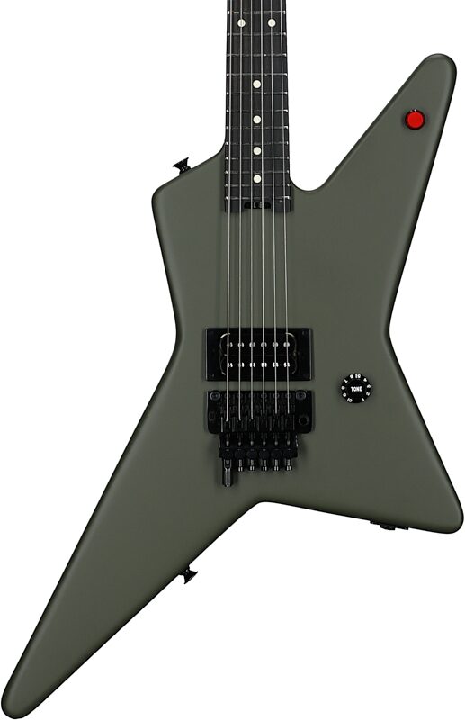 EVH Eddie Van Halen Star Limited Edition Electric Guitar (with Gig Bag), Matte Army Drab, Body Straight Front