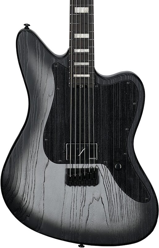 ESP LTD XJ-1 Baritone Electric Guitar, Silver Blast, Body Straight Front
