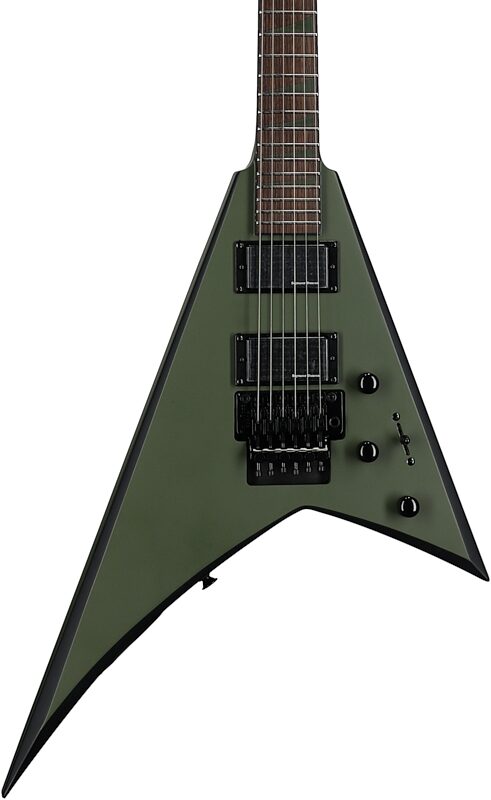 Jackson X Series Rhoads RRX24 Electric Guitar, with Laurel Fingerboard, Matte Army Drab, with Black Bevel, Body Straight Front