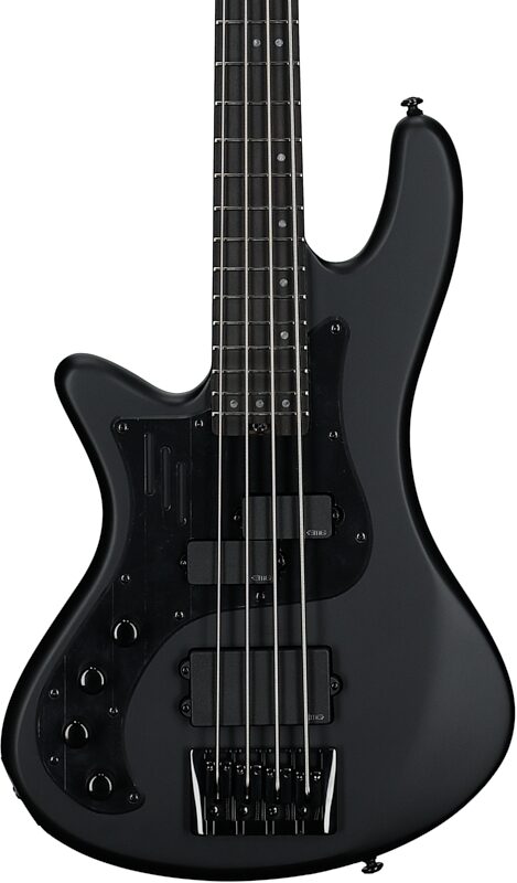 Schecter Stiletto Stealth-4 Pro EX Electric Bass, Left-Handed, Black, Body Straight Front