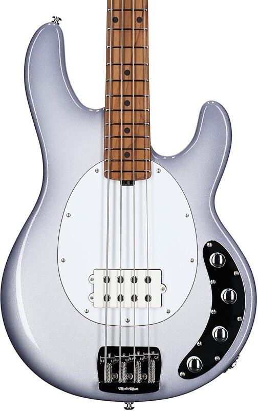 Ernie Ball Music Man StingRay Special Electric Bass (with Case), Rosewood Fingerboard, Snowy Night, Body Straight Front