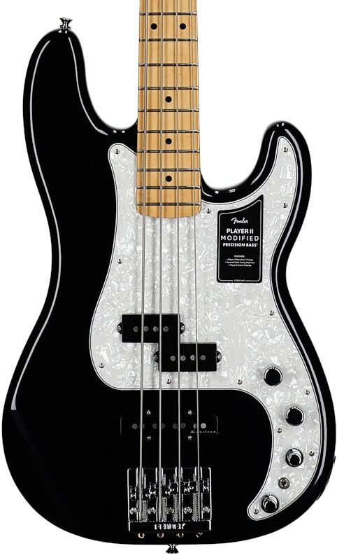 Fender Player II Modified Active Precision Electric Bass, Maple Fingerboard (with Gig Bag), Dusk, Body Straight Front
