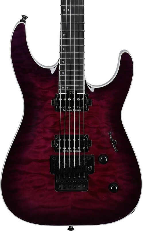 Jackson Pro Plus Dinky DKAQ Electric Guitar (with Gig Bag), Trans Purple Burst, Body Straight Front