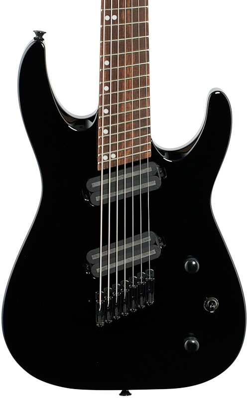 Jackson X Series Dinky DKAF7 MS Electric Guitar, 7-String, Black, Body Straight Front