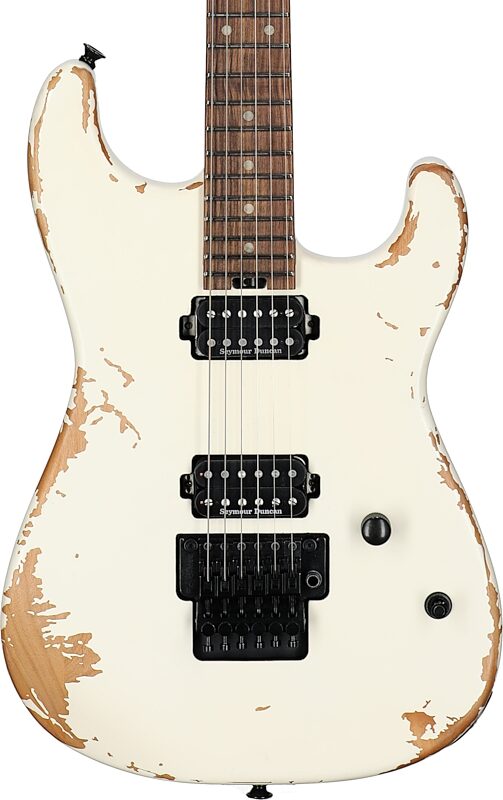 Charvel Pro-Mod San Dimas ST1 HH Electric Guitar (with Gig Bag), Weathered White, Body Straight Front