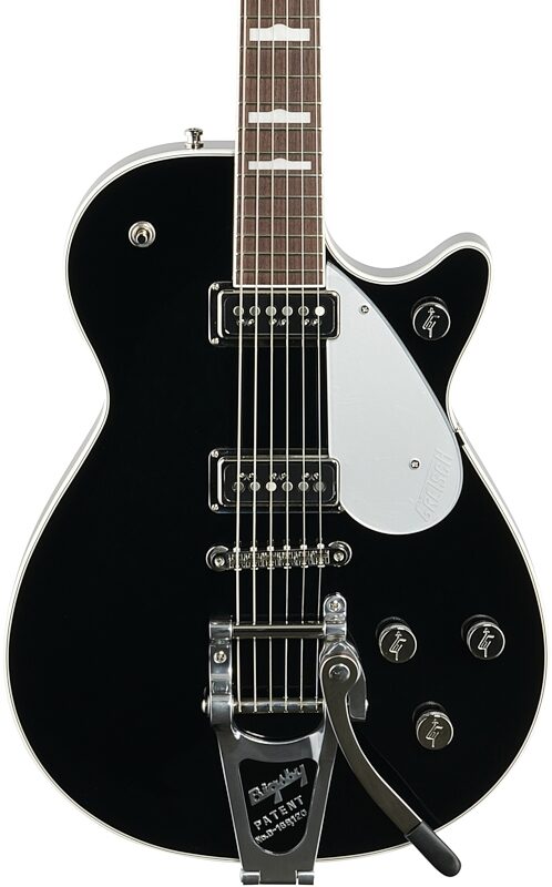 Gretsch G6128T Players Edition Jet DS Bigsby Electric Guitar (with Case), Black, Body Straight Front