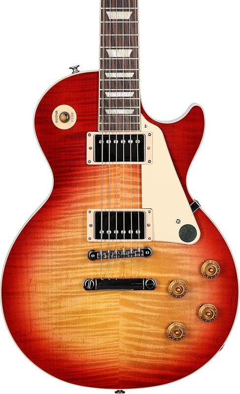 Gibson Exclusive '50s Les Paul Standard AAA Flame Top Electric Guitar (with Case), Heritage Cherry Sunburst, Body Straight Front