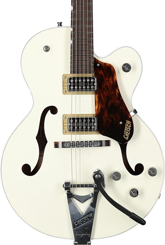 Gretsch G6118T Players Edition Anniversary Electric Guitar, 2-Tone Vintage White Walnut, Body Straight Front