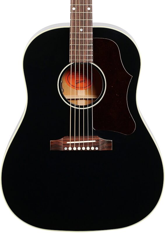 Gibson '50s J-45 Original Acoustic-Electric Guitar (with Case), Ebony, Body Straight Front
