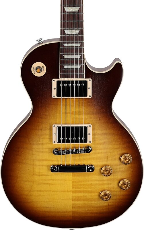 Gibson Les Paul Standard '50s Faded Electric Guitar (with Case), Vintage Tobacco Burst, Body Straight Front
