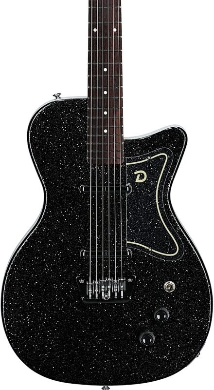 Danelectro '56 Baritone Electric Guitar, Black Metalflake, Body Straight Front