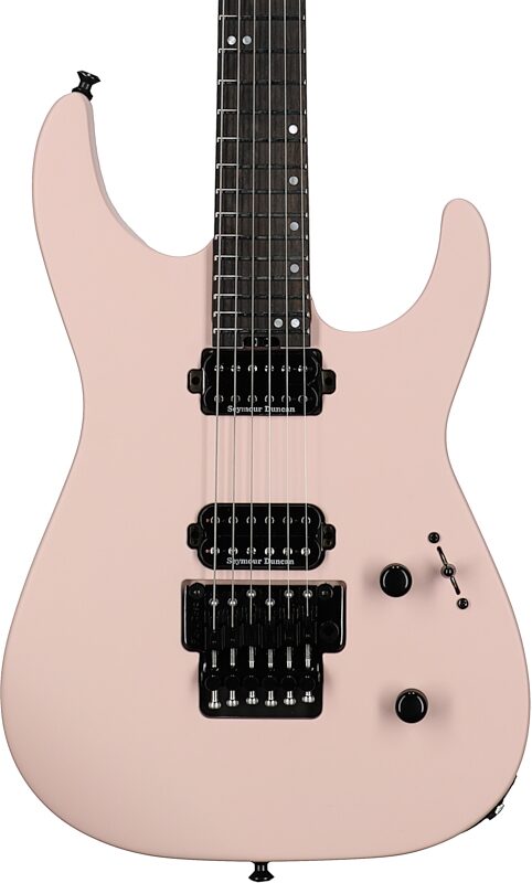 Jackson American Series Virtuoso Electric Guitar (with Case), Satin Shell Pink, Body Straight Front