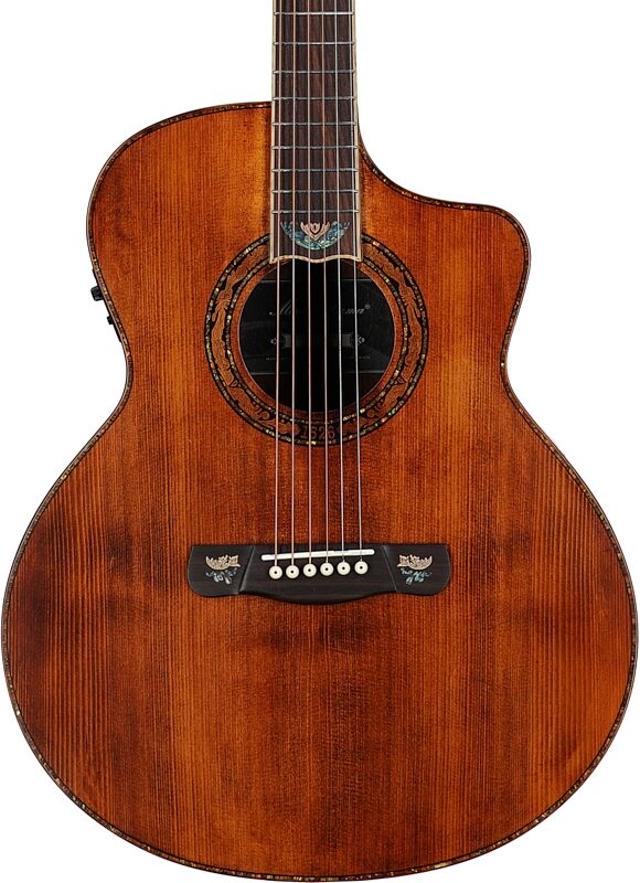 Merida DG20FOLC Grand Concert Acoustic-Electric Guitar (with Gig Bag), New, Body Straight Front