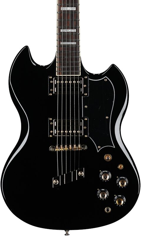 Guild S-100 Polara Kim Thayil Signature Electric Guitar, Black, Body Straight Front