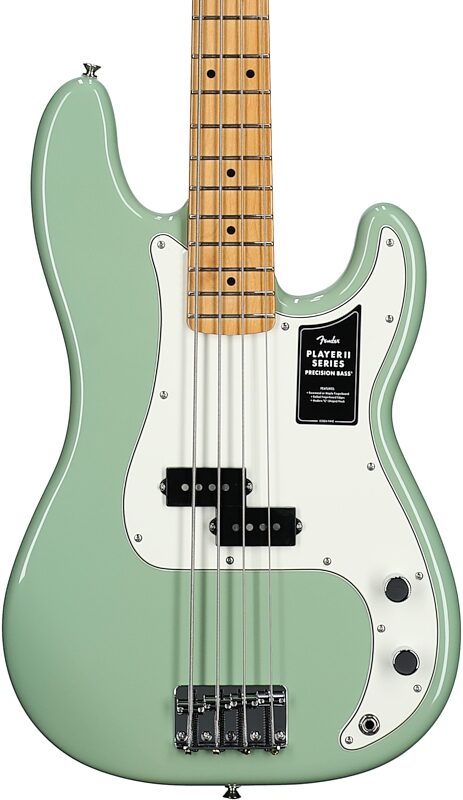 Fender Player II Precision Electric Bass, with Maple Fingerboard, Birch Green, Body Straight Front