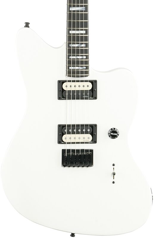 Fender Jim Root Jazzmaster Electric Guitar, Ebony Fingerboard (with Case), Satin White, Body Straight Front