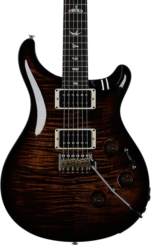 PRS Paul Reed Smith Custom 24 Piezo Pattern Regular Electric Guitar (with Case), Black Gold Wrap Burst, Body Straight Front