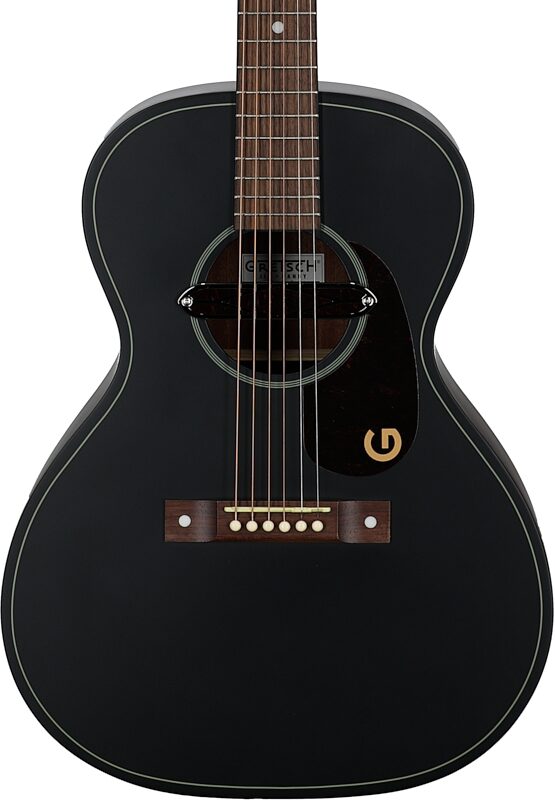 Gretsch Jim Dandy Deltoluxe Concert Acoustic-Electric Guitar, Black Top, USED, Blemished, Body Straight Front