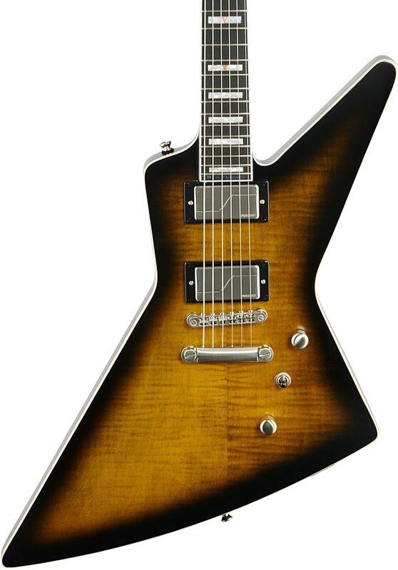 Epiphone Extura Prophecy Electric Guitar, Yellow Tiger Aged Gloss, Blemished, Body Straight Front