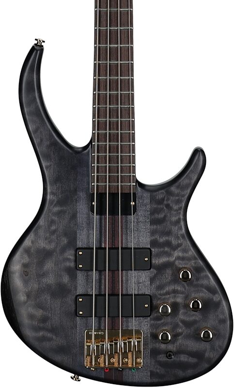 Tobias Classic IV Electric Bass (with Gig Bag), Transparent Black Satin, Body Straight Front