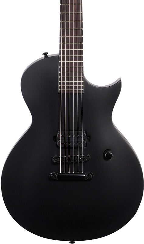 ESP LTD EC Black Metal Electric Guitar, Black Satin, Body Straight Front