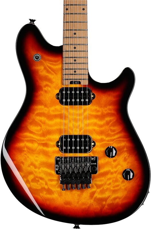 EVH Eddie Van Halen Wolfgang WG Standard Quilt Maple Electric Guitar, 3-Color Sunburst, Body Straight Front