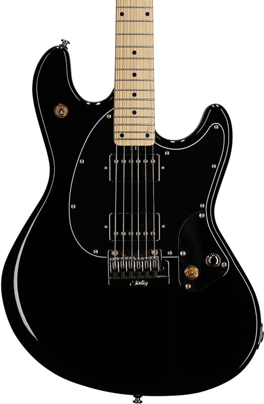 Sterling by Music Man Jared Dines StingRay Electric Guitar, Black, Body Straight Front