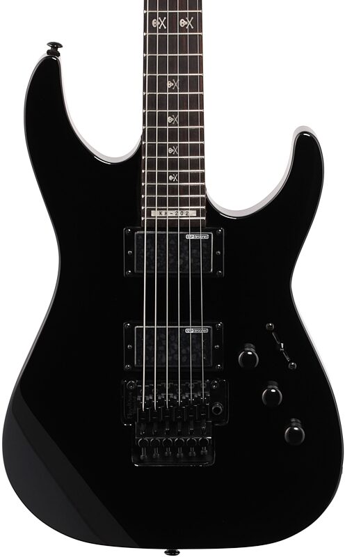 ESP LTD KH-202 Kirk Hammett Signature Electric Guitar, Black, Body Straight Front