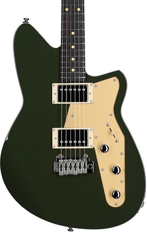 Reverend Jetstream HB Electric Guitar, Army Green, Rosewood Fretboard, Body Straight Front