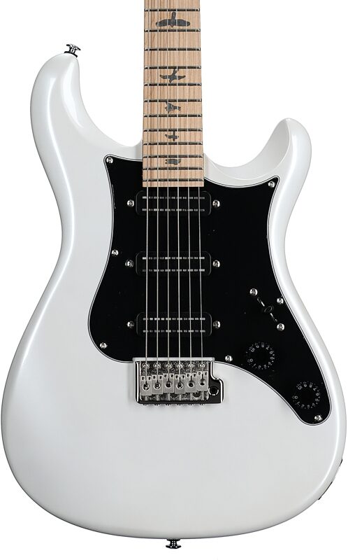 PRS Paul Reed Smith SE NF3 Electric Guitar, with Maple Fingerboard (with Gig Bag), Pearl White, Blemished, Body Straight Front