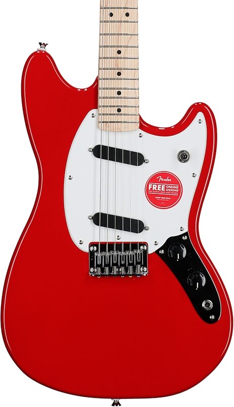 Squier Sonic Mustang Maple Neck Electric Guitar, Torino Red, Body Straight Front